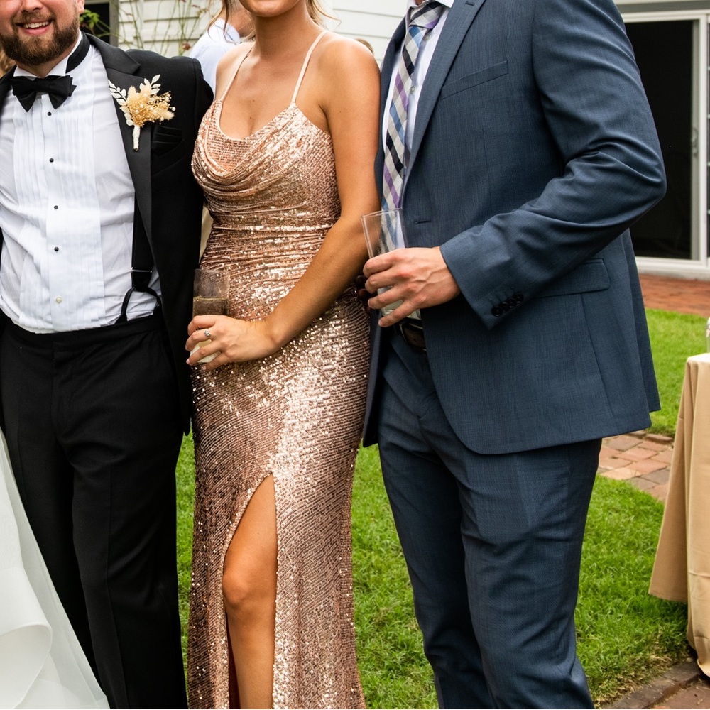 Nightway Gold/Rose Gold Sequin Dress from Nordstrom